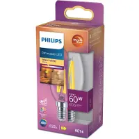 Philips Lampen in Kerzen- und Tropfenform (dimmbar), 5,9 W, 60 W, E14, 806 lm, 15000 h, Warmes Glühen