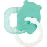 Nattou Soft Silicone Beißring Bär mit Kühlbestandteil, Grün