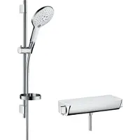 Hansgrohe Brausenkombi Raindance Select 150 / Therm.DAP Ecostat Sel.U 650mm Weiss / Chrom