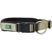 Hunter Halsband Neopren Vario Plus, oliv/schwarz - Größe M: 40 - 45 cm Halsumfang, 20 mm breit