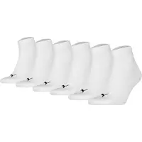 Puma Sneakersocken "Socken Quarter Plain ECOM 6P 6er Pack", Damen, Gr. 47-49, weiß, Obermaterial: 68% Baumwolle CO. 18% Polyamid PA. 12% Polyester PES. 2% Elasthan EL., Socken Sneakersocken