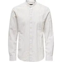 Only & Sons Langarmhemd "ONSCAIDEN LS MAO STRIPE LINEN SHIRT NOOS"