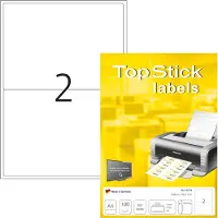 Topstick Universal-Etiketten, 199,6 x 143,5 mm, weiss selbstklebend, permanent haftend