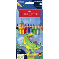 Faber-Castell Buntstifte - 10 st. - Jumbo Grip Dino - - One Size - Buntstiftsets
