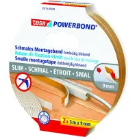 TESA Powerbond SCHMAL doppelseitiges Montageband, 2 Rollen