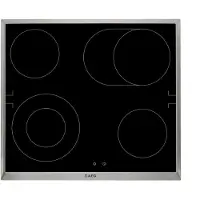 AEG HE604060XB, Schwarz, Edelstahl, Integriert, Glaskeramik, 4 Zone(n), 4 Zone(n), Regelmäßig
