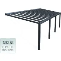 NSH Nordic Aluminium Terrassenüberdachung Stockholm Anthrazit 341x950x324 cm