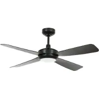 Beacon Lighting Slipstream Deckenventilator mit Licht schwarz leise - Beacon , Slipstream, dimmbar, Schwarz, für Wohnzimmer, Kunststoff, Modern