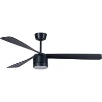 Beacon Schwarzer Deckenventilator mit Lampe Peregrine Ø 142cm