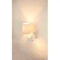 SLV LED Wandleuchte Somnila in Weiß E27 Lesearm rechts
