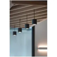 SLV Oculus Pendelleuchte Einzeln Black - , Schwarz, für Wohnzimmer, Aluminium
