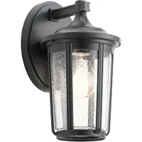 Kichler Elstead Fairfield Außen-Außenwandleuchte E27 28cm Schwarz Klar IP44