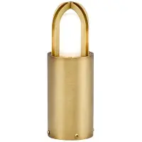 ELSTEAD Stehleuchte Außenleuchte Sockellampe Messing Glas IP55 H 30 cm Wegeleuchte
