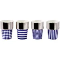 Pols Potten Tasse Aunty Dark Blue (Set von 4)