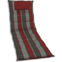 GO-DE Textil, Liegenauflage, Wendeauflage, Karo rot, 23516-05