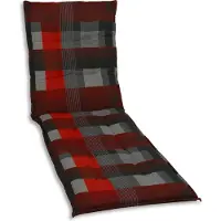 GO-DE Textil, Liegenauflage, Karo rot grau, 20303-05