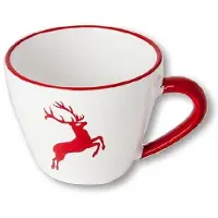Gmundner Keramik Rubinroter Hirsch Cappuccino Tasse (016L)