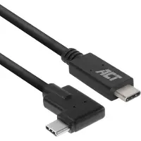 ACT USB 3.2 Gen1 Anschlusskabel C-Stecker (gerade) - C-Stecker (gewinkelt) 2 Meter AC7407