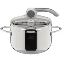 Lagostina 8900545502, 5 l, Keramik, Gas, Halogen, Induktion, Versiegelte Platte, Edelstahl, 22 cm, Edelstahl, 4 Person(en)