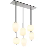 Globo Lighting Hängeleuchte Metall Nickel matt, 6x E14