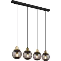 Globo Hängeleuchte Metall schwarz matt, 4x E27