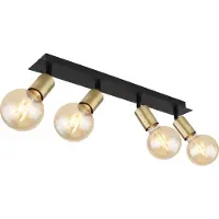 Globo Lighting Strahler Metall schwarz matt, 4x E27