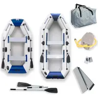 HOME DELUXE - Schlauchboot Pike Large inkl. Motor - Material: strapazierfähiges PVC- Maße: LxB ca. 330 x 136 cm - für bis zu 5 Personen I Beiboot, Motorboot, Ruderboot