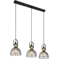 Globo Lighting Hängeleuchte Metall schwarz, 3x E27