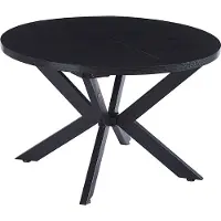 HOME DELUXE Esstisch Rund Ausziehbar AVENTURA inkl. Sternfuß - 120 x 120 cm Dark Oak |Küchentisch, Esszimmer, Esszimmertisch