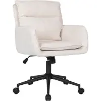 HOME DELUXE Bürostuhl CORA 100 x 60 x 70 cm Webstoff Beige - Höhenverstellbar | Schreibtischstuhl, Chefsessel