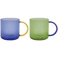 REMEMBER Glasbecher Fred grün-blau 2er-Set GB11