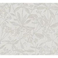 A.S. Création Vliestapete "Terra Tapete Blätter Floral" gemustert matt neutral strukturiert Natur-Tapete Landhaus Tapeten Wohnzimmer Schlafzimmer Küche modern