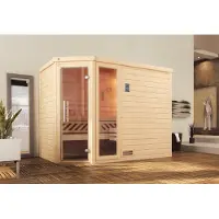 Weka Premium-Massivholzsauna 45 mm TURKU 3 GTF x B x T x H x 245 x 195 x 205