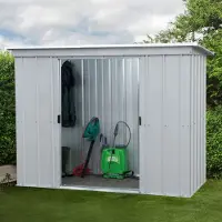 Yardmaster , Metall-Gerätehaus "Titanium" Modell 84, silber, 2,33 m², mit Bodenrahmen