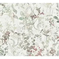 A.S. Création Vliestapete "THE BOS Landhaus Blumentapete" gemustert matt neutral strukturiert Pflanzen Floral Tapeten Wohnzimmer Schlafzimmer Küche Design Optik
