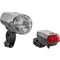 Fischer Cykellys sæt 85330 LED (RGB) Batteridrevet Sølv (mat)