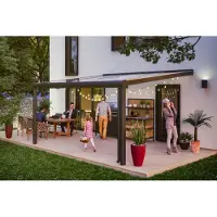 Skanholz Terrassendach "Genua", 434 cm Breite, verschiedene Tiefe