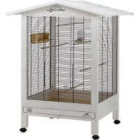 Ferplast Hemmy Wooden Aviary Bird Cage Weiß
