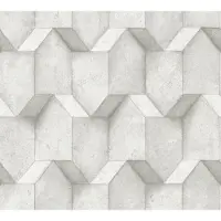 A.S. Création Vliestapete "THE BOS Betonoptik 3D Effekt", matt-gemustert-neutral, Betonoptik 3D Effekt Tapeten Wohnzimmer Schlafzimmer Küche Anthrazit