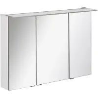 Fackelmann LED Spiegelschrank B.PERFEKT / Badschrank mit Soft-Close-System / Maße (B x H x T): ca. 100 x 69 x 15 cm / hochwertiger Schrank mit Spiegel und für das Bad / Korpus: Weiß