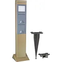 REV LED-Wegeleuchte SteelCraft, mit 2-fach Steckdose, IP44, 150 lm