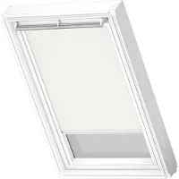 Velux Verdunkelungsrollo uni weiß manuell Rahmen weiß DKL FK04 1025SWL