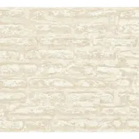 A.S. Création Vliestapete "Attractive 2 Tapete Steinwand" gemustert matt neutral leicht strukturiert Steinoptik steintapete steinoptik steinwand Hellbraun Tapeten Design