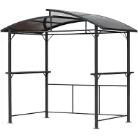 Leco Profi-Grillpavillon grau - Maße: 245 cm x 150 cm x 233 cm; 13880999