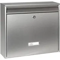 Burg wachter Briefkasten »Inoxstar«, BxHxT: 36,2 x 32,2 x 10 cm, Edelstahl - silberfarben
