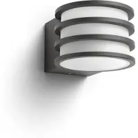 Philips Lucca Außenwandleuchte Hue White Antracit - Hue Hue, Hue Lucca, dimmbar, Schwarz, Metall, Modern