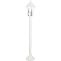 Eglo Außen-Stehlampe Laterna 5, 1 flammige Außenleuchte, Stehleuchte aus Aluguss und Glas, Farbe: Weiß, Fassung: E27, IP44