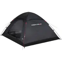 High Peak Monodome XL, Kuppelzelt, 4 Person(en), Belüftung, Wasserdichte Nähte, Schwarz