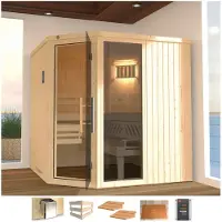 Weka Sauna "Varberg 3" 7,5 kW Bio-Ofen mit ext. Steuerung
