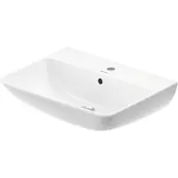 Duravit ME by Starck Waschtisch, mit Überlauf, mit Hahnlochbank, 1 Hahnloch, 600mm, 2335600000, Farbe: Weiß